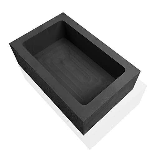 lormuzi (2,5 KG-135 ML) Kokille in grafite ad alta purezza a barretta di grafite, oro-argento, alluminio, rame, ottone, zinco-piombo, stampo in ghisa