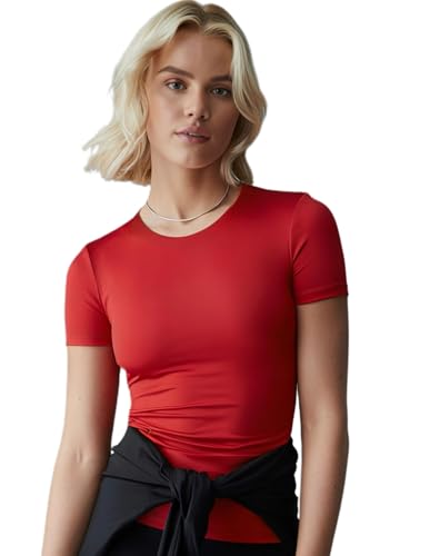 Image of SIGHTBOMB Seamless Ultra Soft Round Neck 'Double Layer' Short Sleeve Medium Compression Active WEAR /Casual WEAR Front Support Afford LUX Cuddle TEE