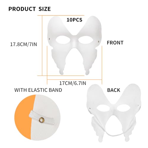 zrfgbxim 10 Pcs Butterfly Masks to Decorate - Image 2