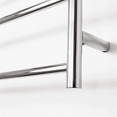 Toallero calefactado con Acabado Pulido a Espejo, Moderno radiador eléctrico para toallero, Acero Inoxidable, tamaño: 480 x 610 x 230 mm, Resistente al Polvo y al Agua, Grado