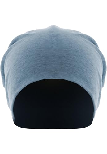 MSTRDS Dames Jersey Beanie Omkeerbare gebreide muts, meerkleurig (ht.indigo/navy 10377,3899), Eén maat