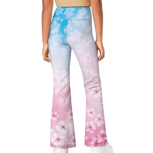 Wide Leg Girls Flare Leggings Size 5-14 High Waisted Yoga Pants for Girls4