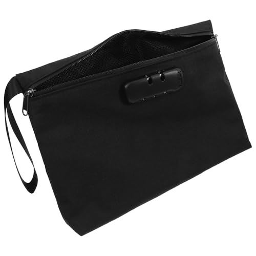 Bolsa de poliéster negro de alta durabilidad con almacenamiento seguro para objetos personales