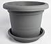 Produktbild Pflanzkübel Montana mit Untersetzer in versch. Farben und Größen, Farbe:anthrazit, Durchmesser:25 cm