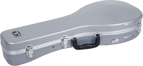 Image of Crossrock, ABS Molded F-Style Mandolin Hard Shell Case, Silver (CRA861MFSL)