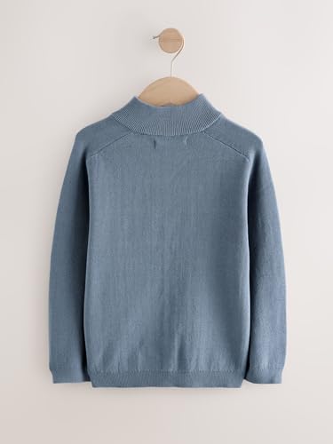 NEXT Jungen Standard Strickjacke mit durchgehendem Reißverschluss Blau 140