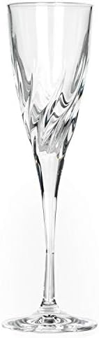 RCR 25614020106 Luxion Crystal Glassware/Stemware Trix Champagne Flutes, Set of 6, Dishwasher Safe, Ideal for Newlyweds or New Homeowners, Perfect For Champagne, Sparkling Wine, Wedding Flutes/Toasts