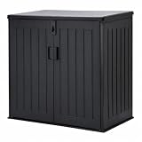 Koll Living Mülltonnenbox Soraya 775 Liter | 115 x 71 x 113 cm | für Mülltonnen, Gartengeräte & Spielzeug | Schwarz | abschließbar | UV- & witterungesbeständig