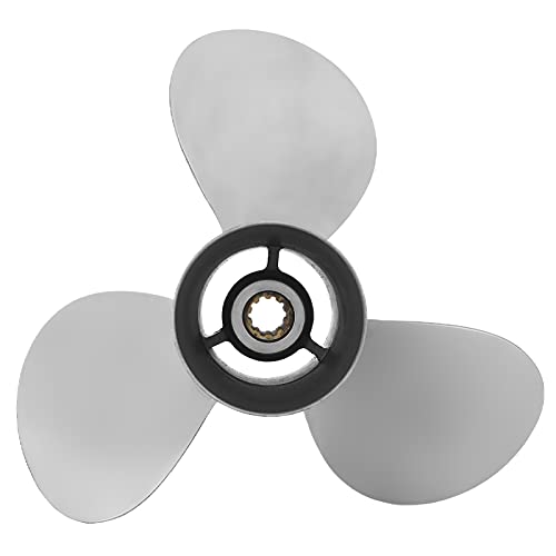 Außenbordpropeller für Boote Außenbordpropeller für Boote 3 Blätter 9 7/8 Zoll Durchmesser RH Rotation Edelstahl Kupfer Bootspropeller 3 Blätter Propeller