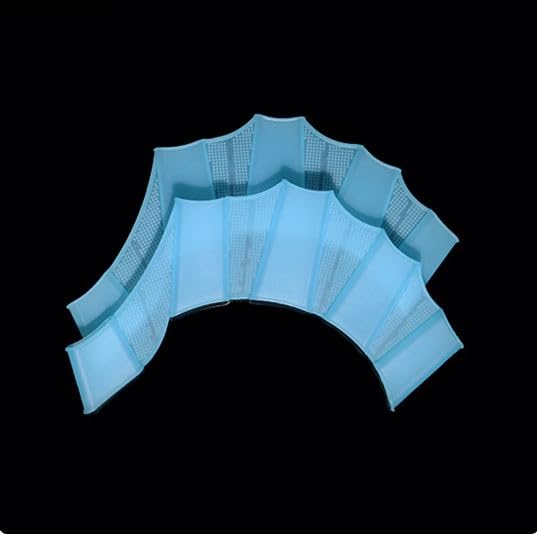 Generic Swim Fins Hand Web Flippers Webbed Gloves for Women Men Kids Swimming, blue