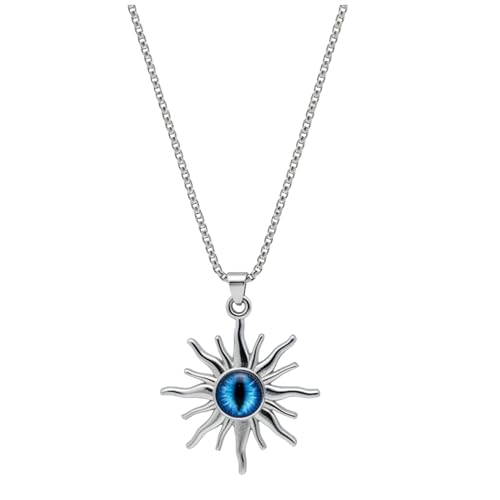 M Men Style Evil Eye Pendant Necklace for Men & Women | Blue Naza...