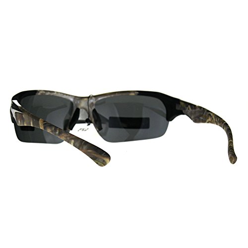 PASTL Xloop Polarized Lens Sunglasses Mens Half Rim Soft Matted Camouflage3