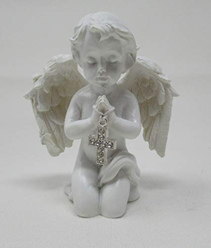 Figurine Ange priant avec Croix métal (7,5 cm) Cover
