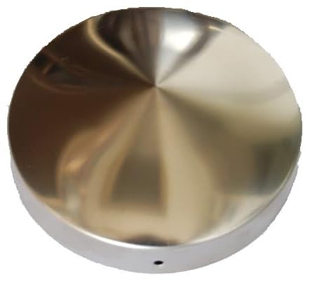 Pfostenkappe Zaunkappe Zierkappe Schutzkappe rund aus Edelstahl für runde Holzpfosten Pyramide inkl. Edelstahl-Schrauben (Ø 71 mm (für Rundpfosten d: 7 cm))