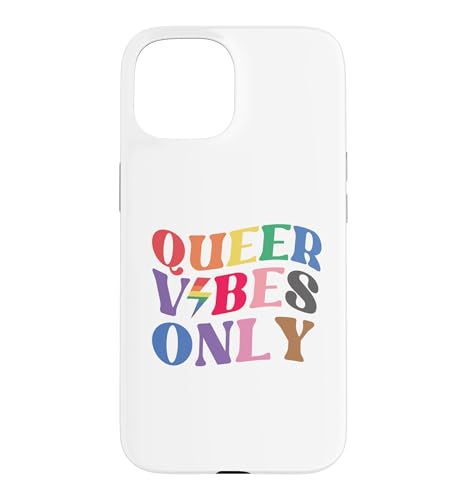 Queer Vibes Only Gay Pride Month LGBTQ Rainbow Pride Lesbian �X�}�z�P�[�X iPhone 15 �p
