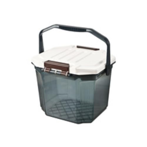 BHYGNVFIP(小さな店)釣り収納ボックスは厚手の釣りバケツの上に座ることができます屋外洗車バケツプラスチックカバー付きポータブルクルーシーンボックス (透藍,26L38*32.5*30cm)