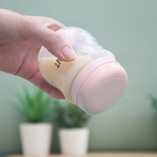 Image of Maymom Solid Lids Aka Travel Caps w /Sealing Ring Compatible with Avent Bottle; Cap Replace Avent Natural Bottle Screw Ring n Sealing Disc; Fit Avent Anti-colic Polypropylene, Glass Bottle, Avent Pink