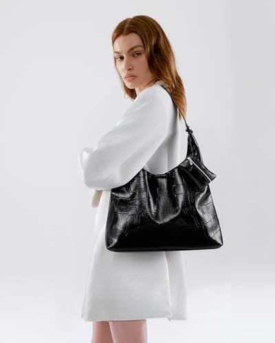 Image of NEWBELLA Hobo Purse, PU Leather Shoulder Bag, Tote Handbag for Work and Travel