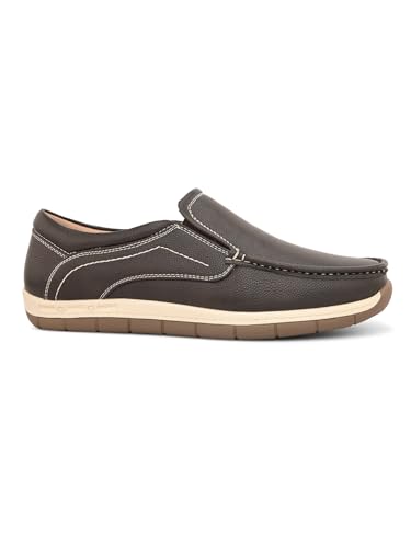 Image of FENTACIA Men's Faux Leather Slip On Office Shoes Formal Loafers