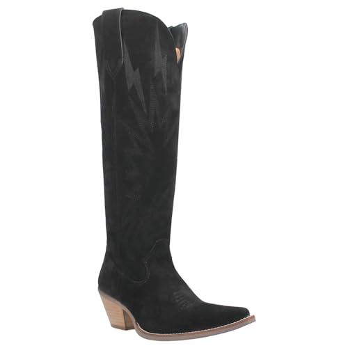 Dingo Blue Thunder Road Women's 16 inch Suede Snip Toe Boots DI597-BLUE2