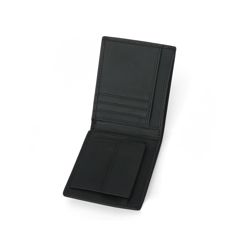 Banknote Clip Cowhide Short Anti-theft Swipe Clip Wallet Card Bag Men's Carbon Fiber Pattern3