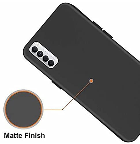 Image of Mobile Back Cover Case for Oppo Reno 4 Pro (Silicone Case|CameraProtection|Black SC1510)