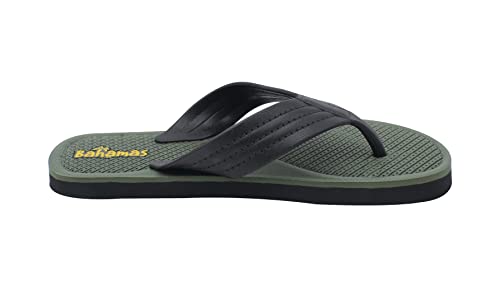 Image of BAHAMAS Men Black /Olive Flip-Flops-6 UK (39 1 /3 EU) (BH0108G BKOL0006)
