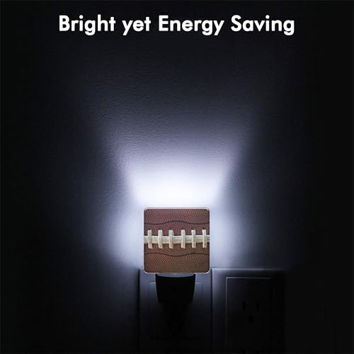 Image of American Football Night Light,Plug into Wall with Dusk to Dawn Light Sensors,LED Nightlights for Bedroom,Bathroom,Kitchen,Hallway,Room Decor for Boys Girls Women Men