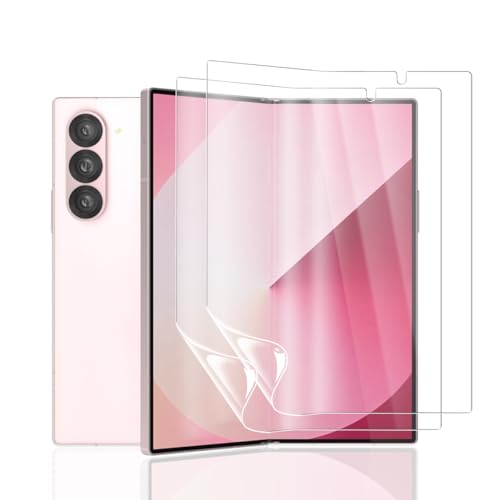 Yiunssy【2枚セット】Galaxy Z Fold6 フィルム 貼り付けやすい 全面保護 高透過率 指紋防止 指紋認証が可能 ケース対応 高光沢 ラウンドエッジ加工 浮き防止 気泡レス キズ修復 Galaxy Z Fold 6 フィルム