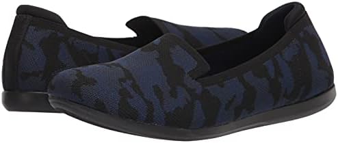 Clarks Women's Carly Dream Ballet Flat, Navy Camo Knit, 9 | Image 6