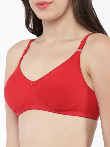 Image of Softline Women's Cotton Rich Wire-Free Non-Padded Molded Bra Combo | Full Coverage & Breathable Comfort | Lightweight, Skin-Friendly Everyday Wear (Pack of 2)