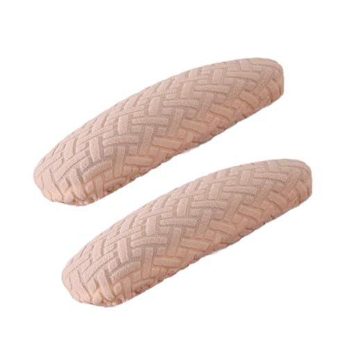 AFXGUSD 2 Fundas para Reposabrazos de Silla de Oficina, Fundas Elásticas para Reposabrazos de Sillón, Protectores para Reposabrazos de Silla de Ordenador, Beige, Individual