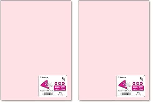 長門屋商店 カラーペーパー ナ-5219 A5中厚口 100枚 サクラ (× 2)