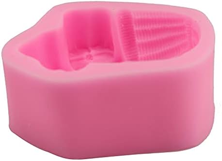 Miniatura 4 de Playing Mold Precioso gato en flor azul jabón molde de silicona para bricolaje jabón pastelería pastel yeso arcilla chocolate decoración