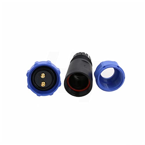 Conector circular de aviación 2 pines macho 12V 30A IP68 miniatura 7