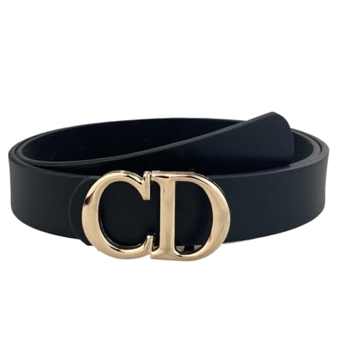 Ceinture en cuir femme avec boucle en métal simple pour robe