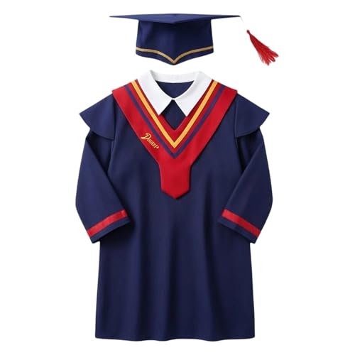 Image of Kindergarten 2025 Graduation Cap and Gown Tassel Sets with Charm 2PCS Graduations Stoles for Kids Grad Party Clothes