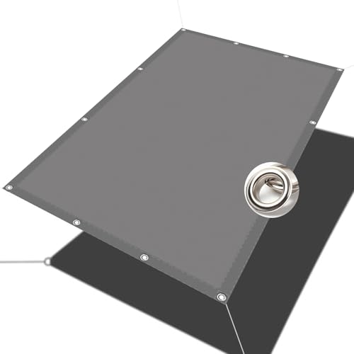 Vela de sombra rectangular para terrazas pequeñas: lona impermeable gris oscuro 2