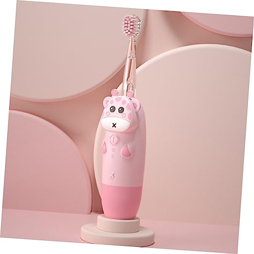 1 Satz Sonic Vibrations Kinderzahnbürste Elektrische Zahnbürste für Ergonomisches Design Teilig Bürstenköpfe Batterie Sanfte Borsten Buntem Cartoon Design für Gründliche – Bild 6