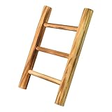 MOTHNUR Escalera de Madera Rústica para Toallas Pequeña de 2 Niveles Toallero Decorativo para Baño y Cocina Estante Compacto para Organización y Secado Higiénico en Encimera