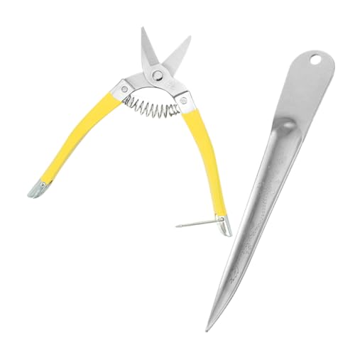 Uonlytech Stainless Steel Wicker Repair Tools Rattan Chair Weaving Kit Wicker Repair Kit Prying Tool Scissor for DIY