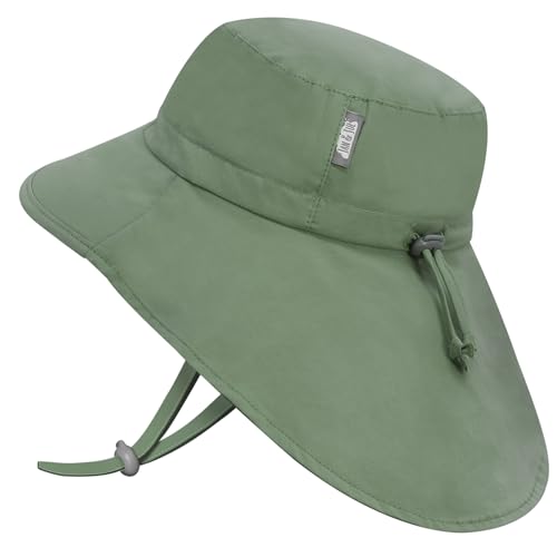 Image of JAN & JUL Girls' Grow-with-Me Cotton Xplorer Sun Hat with Large Brim