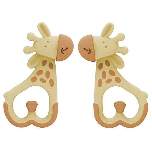 Image of Dr. Brown's Ridgees Giraffe, Massaging Baby Teether, Designed by a Pediatric Dentist, BPA Free, 3m+ (Pack of 2)