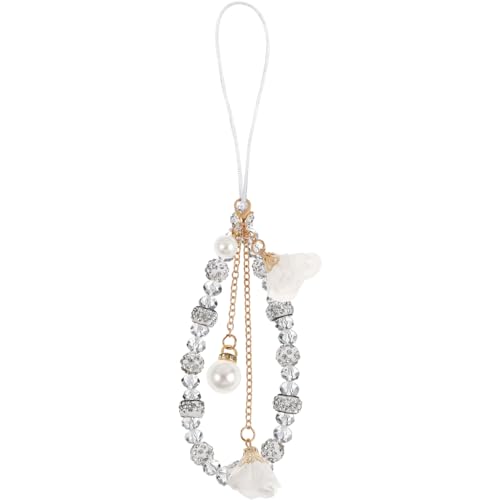 Hemobllo Charme de Téléphone, Longe de Portable, Chaîne de Téléphone Perle, Cordon Portable Cristal, Bracelet, Anti-Perte Dragonne de Lanière