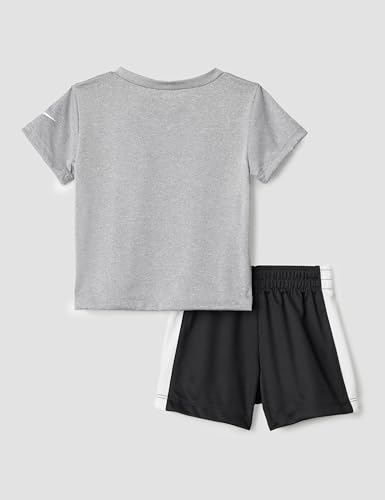 Image of Nike Baby Dri-FIT Swoosh Logo T-Shirt and Mesh Shorts 2-Piece Outfit Set