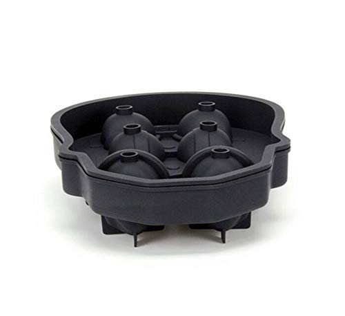 Molde para hielo 3D forma calavera negro miniatura 5
