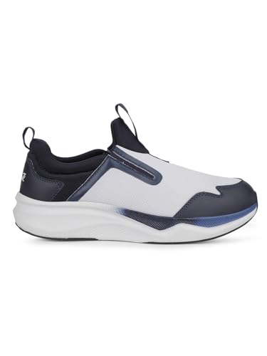 Image of Liberty Leap7x REACTIVE5E Men Sports Walking Shoes - White | Comfortable and Durable Non-Lacing Closure - Suitable for Running, Gym, Jogging and Outdoor Shoes for Man - Cushioned Footbed