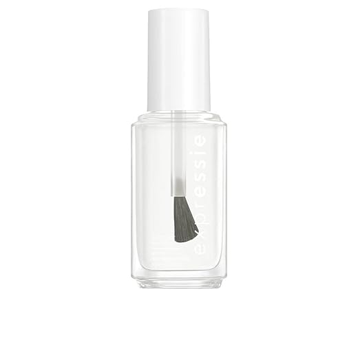 Essie, Esmalte de uñas Expressie, Secado Rápido, Fácil Aplicación, Tono 390 Always Transparent, 10 ml