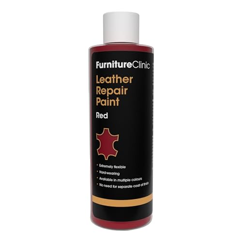 Pintura y tinte para reparación de cuero, colorante autosellante para una reparación rápida y fácil de cuero, adecuado para sofás de cuero, asiento de coche de cuero, zapatos (250ml, Rojo)