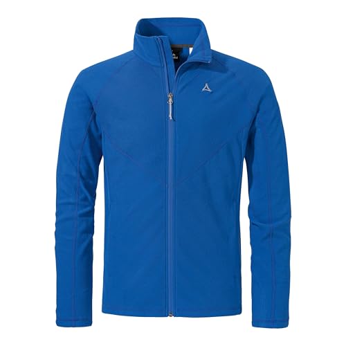 Schöffel Herren Fleece Jk Style Ghedina MNS, komfortable Fleecejacke mit Flatlocknähten, leichte, schnelltrocknende Outdoorjacke mit Stehkragen, glacial blue, 50